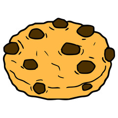 cookie illustration hand drawn isolated vector