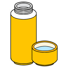 thermos illustration hand drawn isolated vector
