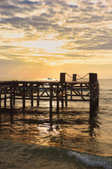 Obraz premium Sonasea Beach, Phu Quoc, Vietnam - November 26th 2024: Coastal Resort Scenery of Phu Quoc Island in Vietnam. A Tropical Tourism Destination for Summer Vacation in Southeast Asia. On a beautiful sunset