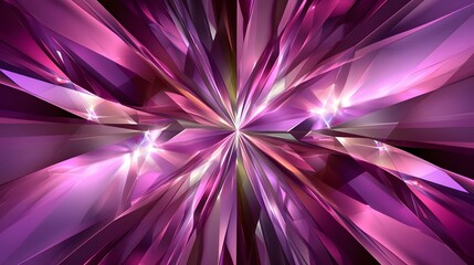 Abstract Purple Crystal Burst Geometric Background