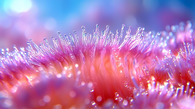 Abstract Macro Photography of Pink and Purple Organic Forms - Powered by Adobe