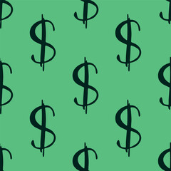 Seamless pattern with dollar currency symbol for decorative print, wrapping paper, greeting cards, wallpaper and fabric