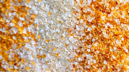 Abstract Petals in Gold and White Create a Colorful Design