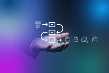 Automation technology process systems business concept
