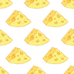 Seamless pattern with cheese doodle for decorative print, wrapping paper, greeting cards, wallpaper and fabric