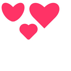 red heart isolated on white vector illustration