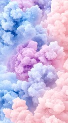 Obraz premium Pastel-colored smoke plumes blend beautifully