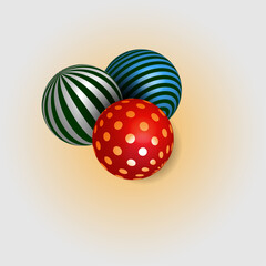 christmas balls on white background vector illustration