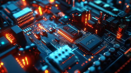 Obraz premium electronic circuit board