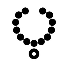 Beaded Necklace Jewelry Accessory Icon Design