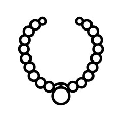 Beaded Necklace Jewelry Accessory Icon Design