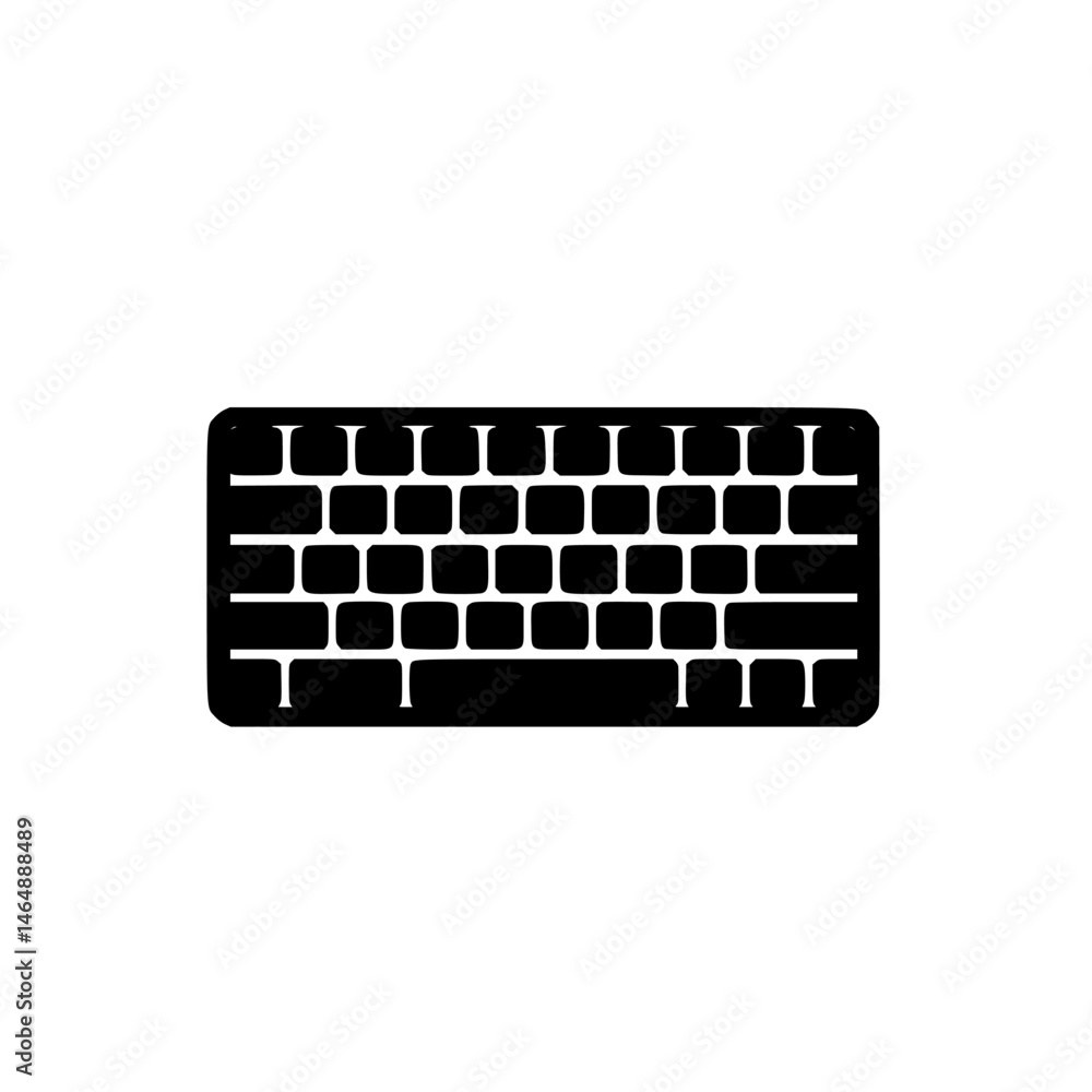 Poster vector illustration of a computer keyboard icon designed for digital use in various applications and