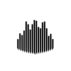 Unique vector illustration of sound wave bars representing audio levels in a minimalist design