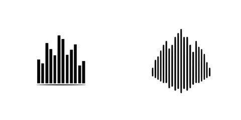 Fototapeta premium Vector illustration of sound wave icon and audio frequency representation for music and audio technology