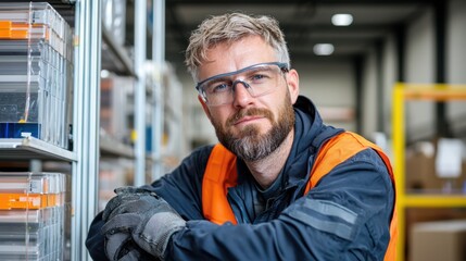 Confident Male Warehouse Worker Portrait