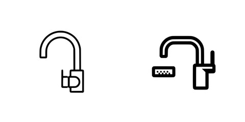 Vector illustration of modern kitchen faucet designs showcasing functionality and simplicity in home decor