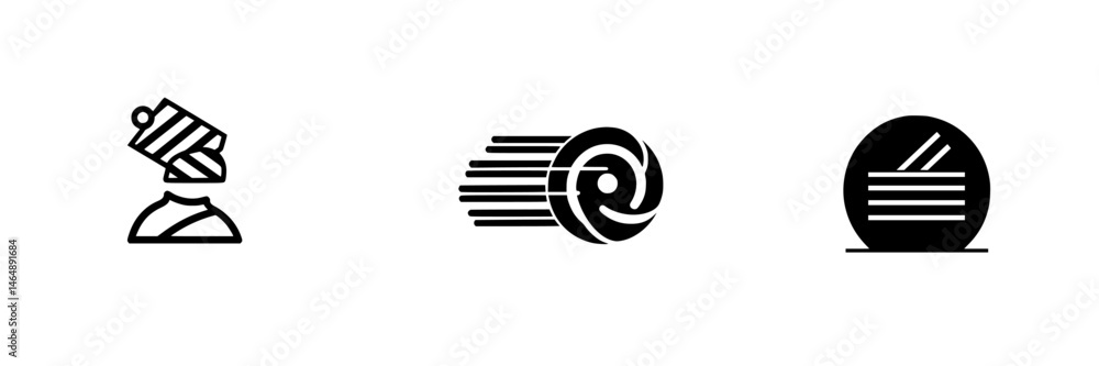 Poster vector illustration icon set representing various artistic and creative design elements suitable for
