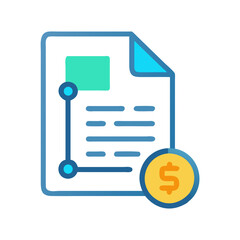 Digital Contract Document Icon Design