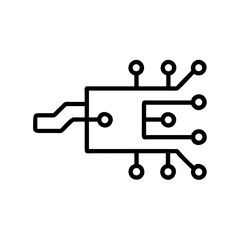 Digital Display Circuit Icon Design