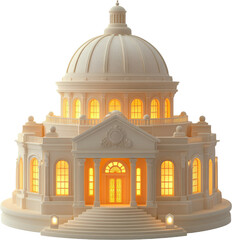 3D Model of Classical Building Architecture