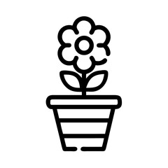 Flower Pot Craft Icon Design