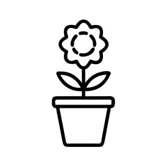 Flower Pot Craft Icon Design