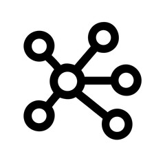 Neural Network Node Connection Icon Design
