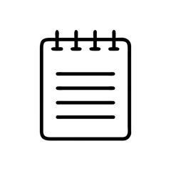 Notepad with Lined Paper Icon Design