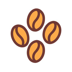 Roasted Coffee Beans Icon Design