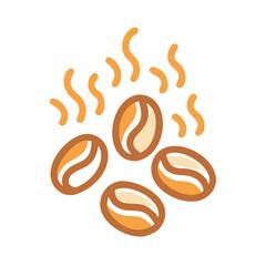 Roasted Coffee Beans Icon Design