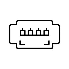 SATA Data Port Icon Design