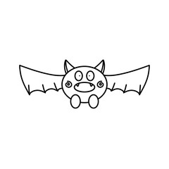 Cute little bat coloring 