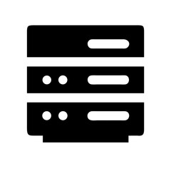 Obraz premium Server Rack Unit Icon Design