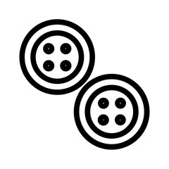 Sewing Buttons Pair Icon Design