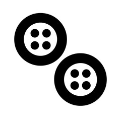 Sewing Buttons Pair Icon Design