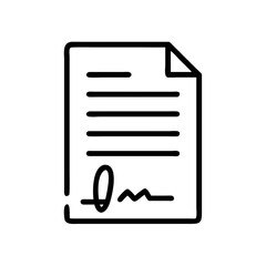 Signed Business Contract Icon Design