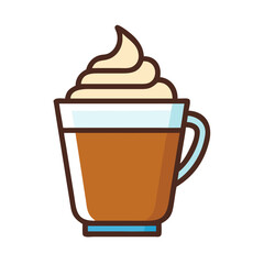 Whipped Cream Coffee Icon Design