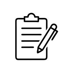 Writing Clipboard Icon Design for Notes