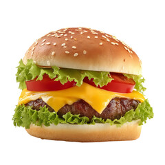 Cheeseburger, delicious, juicy, appetizing, tasty, meal, food, hamburger, beef, cheese, lettuce, tomato, bun, sesame seeds, fast food, lunch, dinner, snack, restaurant, cafe, takeaway, gourmet.