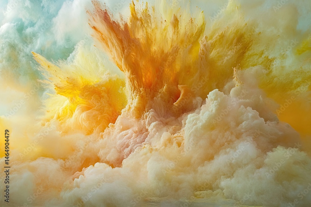 Poster exploding cloud of vibrant color