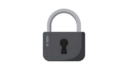 Fototapeta premium Isolated Padlock Illustration on White Background Security Concept