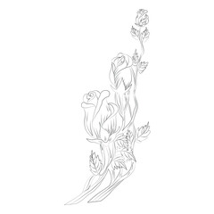 Night Rose Creative  clip art line out