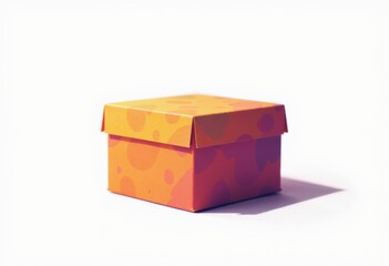 Fototapeta premium Vibrant textured box with dynamic flamboyant gradients in studio light