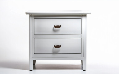 una cajonera blanca aislada sobre fondo blanco