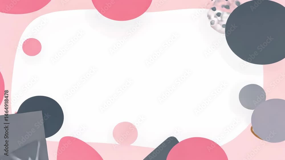 Poster abstract geometric shapes with soft colors for creative background design