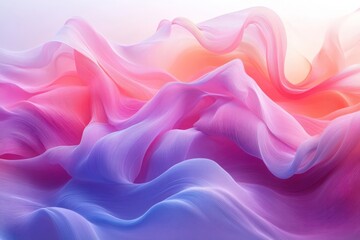 Fototapeta premium Abstract Digital Art with Soft Flowing Lines in Dreamy Colors