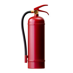 Obraz premium A red fire extinguisher, isolated and ready for action