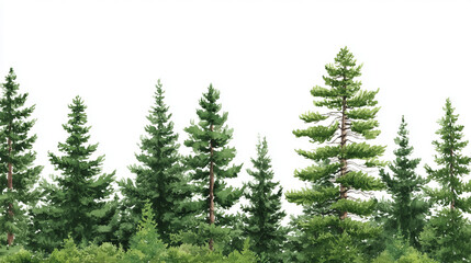 Majestic evergreen sentinels whisper secrets of the forest, evoking Arbor Day enchantment and solstice serenity beneath sunlit canopies