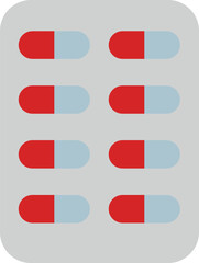 Blister Package with Pills. Medicine vector illustration