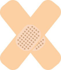 Illustration of Two Bandages Crossed. Medicine vector illustration